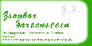 zsombor hartenstein business card